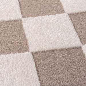 Alfombra Rectangular Minimalista de Yute Hecha a Máquina, 4m de Ancho, Alta Calidad, Diseño a Cuadros Beige - Product Image 3