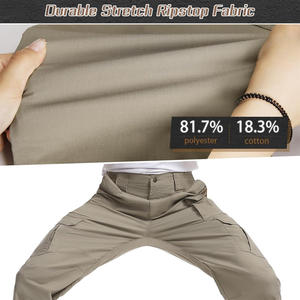 Pantalon de travail personnalisé Cargo pour hommes pantalon multi-poches durable avec impression personnalisée pour atelier extérieur industriel - Product Image 6