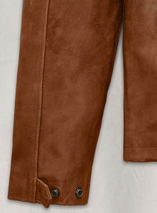 Manteau de motard OEM pour hommes Veste en cuir véritable personnalisée avec col montant et logo avant Marque privée Fournisseur de vêtements d'extérieur - Product Image 6