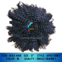 Extensions de cheveux humains vierges Remy 100% indonésiens, qualité supérieure, cuticules alignées, texture afro crépue, pour tissage de cheveux - Vente en gros