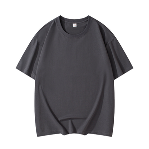 Camiseta de Hombre de Algodón y Poliéster Grueso Personalizada OEM, Camiseta Extra Grande, Lisa, Teñida, Camisetas de Hombre Lisas - Product Image 5