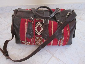 Sac de voyage unisexe de luxe classique en cuir véritable de haute qualité, élégant, avec poignée souple et fermeture éclair intégrée - Product Image 2