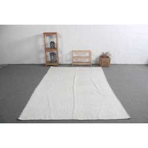 Tapis turc 6x3,2 pieds (184x98 cm), tapis oriental vintage blanc - Product Image 3