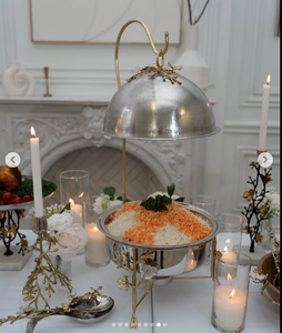 Réchaud à buffet en métal élégant et durable, bec verseur, qualité supérieure, lavage à la main uniquement, pour les cuisines de restaurants, les salles de réception - Product Image 3