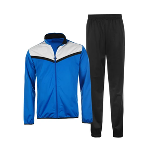 Survêtements de sport en polyester pour hommes OEM, veste zippée et pantalon de style urbain, ensembles de sport respirants, survêtements de fitness personnalisés - Product Image 2