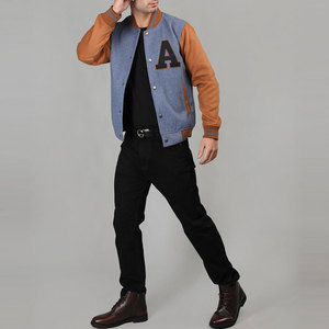 แจ็กเก็ตเบสบอลลำลองสำหรับผู้ชายมีตัวอักษรสั่งทำได้จากโรงงานมีหลายสี - Product Image 5