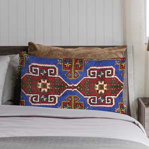 Vintage Kilim Printed Pillow: Turkish Home Decor Handmade <b>Cushion</b>,Only <b>Cover</b> - Product Image 2