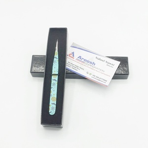 แหนบแยกขนตาทำจากสเตนเลสเคลือบกระดาษเป็นมิตรต่อสิ่งแวดล้อมออกแบบโลโก้ได้ตามที่ต้องการ - Product Image 1