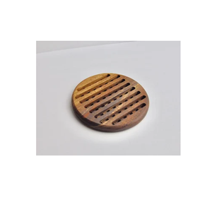 Juego de salvamanteles de madera de acacia natural 100% redondo respetuoso con el medio ambiente para platos calientes accesorios de cocina al costo más bajo - Product Image 1