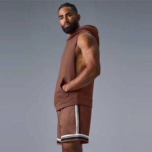 Sweat à capuche sans manches pour hommes-Sweat à capuche anti-humidité et à séchage rapide pour la gym, la course et le fitness, parfait pour l'entraînement - Product Image 3