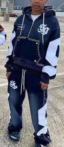 Conjunto de 2 Piezas Ajustado de Primera Calidad para Hombre, Logotipo Personalizado, Transpirable, Cómodo, Superventas, Premium para Invierno, Chándales Lisos - Product Image 3