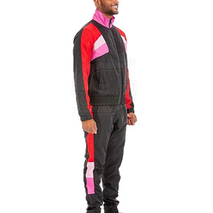 OEM Custom Windbreaker Short Set 2-Piece Tracksuit <b>Zip</b>-<b>Up</b> <b>Jacket</b> Sweat Suit Polyester Zipper Track Suit Windbreaker for Men. - Product Image 2