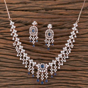 Superbe et exclusive collection de colliers Cz classiques plaqués or rose 427426 pour la vente en gros - Product Image 2