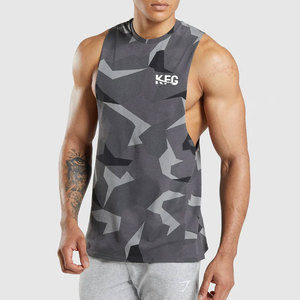 Camiseta sin mangas transpirable para hombre al por mayor, con tejido de algodón/poliéster, de secado rápido y ajuste atlético para actividades deportivas - Product Image 1