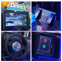 Salle de jeux vidéo de grande taille pour adultes, simulateur de course, accepteur de billets en métal anglais, jeu solo, course folle, vol sauvage, dérive