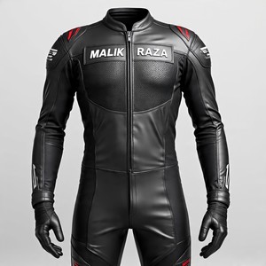 Traje de dos piezas de cuero de motocicleta premium-Acabado de lujo, hecho en Pakistán por Malik Raza, personalización completa - Product Image 3