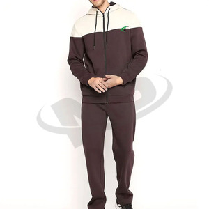 Ensemble de survêtement décontracté personnalisé avec sweat à capuche zippé et pantalon de jogging pour homme – OEM, en molleton de coton respirant, tendance et confortable pour l'entraînement - Product Image 1