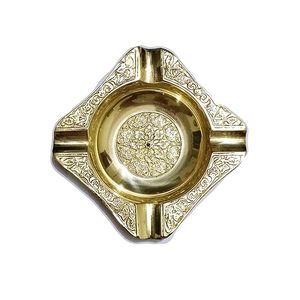 handcrafted <b>vintage</b> brass <b>ashtray</b> for home decor traditional indian brass smoking <b>ashtray</b> handmade premium antique design - Product Image 2