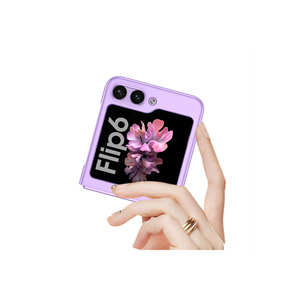 Coque rigide Samsung pour Galaxy Z Flip 6 - Élégant boîtier en PC argenté avec support - Product Image 5