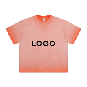 Personalizar el logotipo de la camiseta de los hombres para los hombres Ropa informal Hombres Camiseta de gran tamaño Unisex Lavado ácido Personalizado Dtg Imprimir Camisetas en blanco - Product Image 3