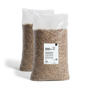 Granulés de bois de hêtre DIN Plus EN A1, sciure de bois, briquettes de biomasse pour chauffage, sacs plastiques de 15 kg pour chaudières et poêles - Product Image 1