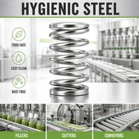 Ressort de compression hygiénique en acier inoxydable 304 de qualité alimentaire, facile à nettoyer, sans rouille, pour machines alimentaires