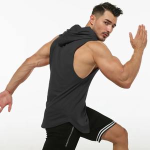 OEM personalizado hombres gimnasio chaleco camisetas de entrenamiento músculo camiseta sin mangas con corte suelto diseño liso para los deportes - Product Image 3