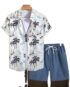 Ensemble short et t-shirt en tissu polaire respirant de haute qualité, personnalisable, printemps, polyester et coton, ensemble décontracté pour homme, vêtements sur mesure pour seniors. - Product Image 3