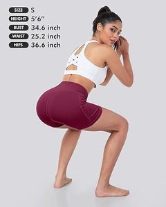 Women Biker Shorts with Pockets High Waisted <b>Tummy</b> <b>Control</b> Spandex Workout Yoga Athletic Gym Shorts - Product Image 6