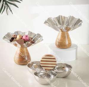 Platos de postre de boda, soporte de mesa para pasteles, accesorios de mesa de boda creativos, plato de pastel retro, soporte de exhibición de postres de la India - Product Image 4