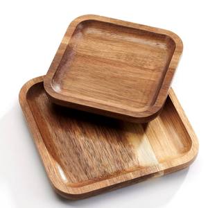 Assiette carrée en bois de manguier fabriquée à la main en Inde, best-seller, plateau pour restaurants, vaisselle artisanale, bols à prix économique - Product Image 2