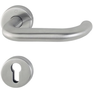 Juego de Rosetas de Acero Inoxidable Paris E138/42H/42HKVS F69 en Forma de U PZ DIN Izquierda/Derecha D/D HOPPE - Product Image 1