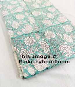 Tela de algodón puro indio hecha a mano para coser tela acolchada estampada a mano para mujer vestido elegante bolsa cortina cubierta niñas - Product Image 4