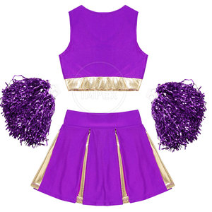 Uniforme de cheerleading de qualité de la meilleure qualité uniforme de cheerleading de couleur unie légère pour l'adulte - Product Image 4