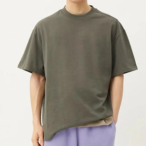 Meilleure qualité unisexe 100% coton biologique T-Shirt Vintage impression vierge goutte épaule poids lourd Design Logo respirant Jersey pour - Product Image 1
