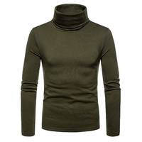 Pull col roulé élégant pour homme, coupe ajustée, manches longues, tricoté, respirant, infroissable, élégant, doux, en nylon/coton