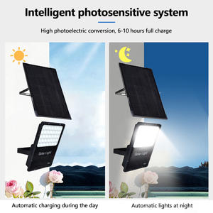 Projecteur solaire en aluminium étanche pour l'extérieur de la maison rurale, cour de jardin, 500W 600W 800W Super Big Battery - Product Image 4