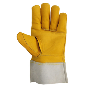 Gants de soudage TIG professionnels en cuir de vachette, flexibles, respirants, écologiques, style gauntlet, utilisables en toutes saisons, résistants à la chaleur - Product Image 2