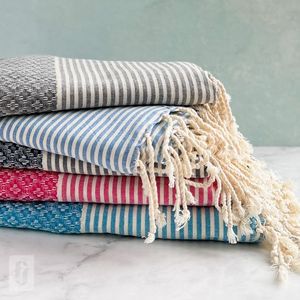 Direct From India Custom Patterned <b>Striped</b> Yarn Dye Cotton Fouta Hammam Beach <b>Towel</b> Wearable Turkish Peshtemal Direct Supplier - Product Image 6