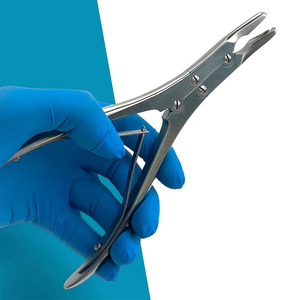180 mm Acero inoxidable Beyer Stille Bone Rongeur Doble resorte Dall Finish Manual Power Curved Forceps con alta capacidad de corte - Product Image 5