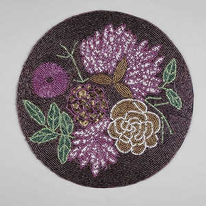 Napperons de table élégants en satin à motifs floraux bohèmes, faits à la main, écologiques, pour salle à manger, avec sous-verres, polyvalents, faciles à utiliser, 36x36 cm - Product Image 2