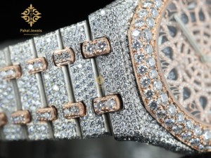 นาฬิกาเพชรหรู Pahal Jewels ตัวเรือนสแตนเลสทรงกลม 40 มม. ระบบอนาล็อก ควอตซ์ ดีไซน์โปร่ง  สายแบบกำไลข้อมือแฟชั่นสำหรับทุกเพศ - Product Image 5