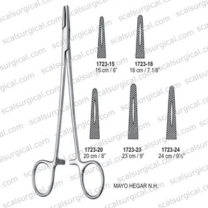 Porte-aiguille Mayo Hegar plaqué or, instrument de chirurgie dentaire et plastique, mâchoires en carbure de tungstène - Product Image 3