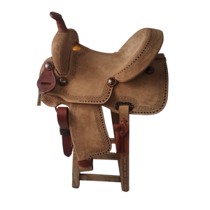 Precios Bajos: Silla de Montar Western de Cuero Rugoso con Cuero Genuino para Carreras y Uso Ecuestre - Product Image 4