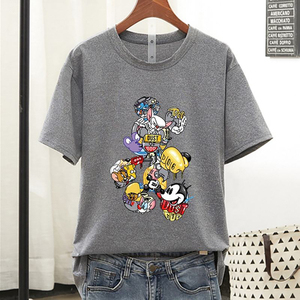 Gran Oferta personalizada servicio OEM último estilo camiseta de mujer ropa informal Color sólido ligero camiseta de mujer - Product Image 5