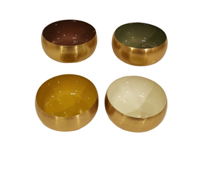 New Design Metal <b>Serve</b> <b>Bowl</b> With Customized Colour Finishing Round Shape Agate Design Premium Quality With Three Compartment - Product Image 2