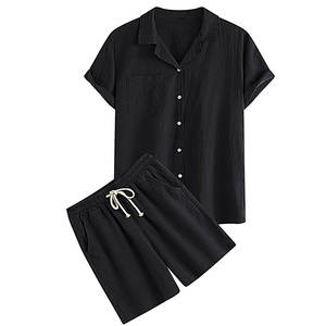 <b>Mens</b> Summer Two Piece Set Lightweight <b>Short</b> Sleeve <b>T</b> <b>Shirt</b> <b>and</b> <b>Shorts</b> Comfortable Casual Streetwear With Your Own Logo - Product Image 1