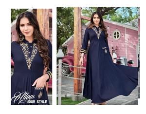 Robe longue et évasée pour femmes, collection de vêtements de fête, à broderie kali, pour toutes les saisons, vêtements de fête, exportation royale, nouvelle collection - Product Image 6