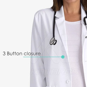Blouse de laboratoire unisexe confortable en coton 100% de haute qualité KATBROS INDUSTRIES KI-446, fabrication professionnelle, détection des aiguilles, hôpital - Product Image 4