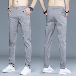 Pantalon de haute qualité personnalisé de haute qualité pour hommes, coupe ajustée, extensible, en nylon, coton, sergé zippé, pantalon de golf chic et formel pour hommes - Product Image 2